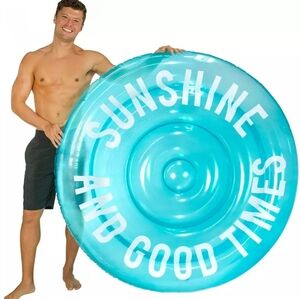 NWT PoolCandy 60" Giant Inflatable Pool Island